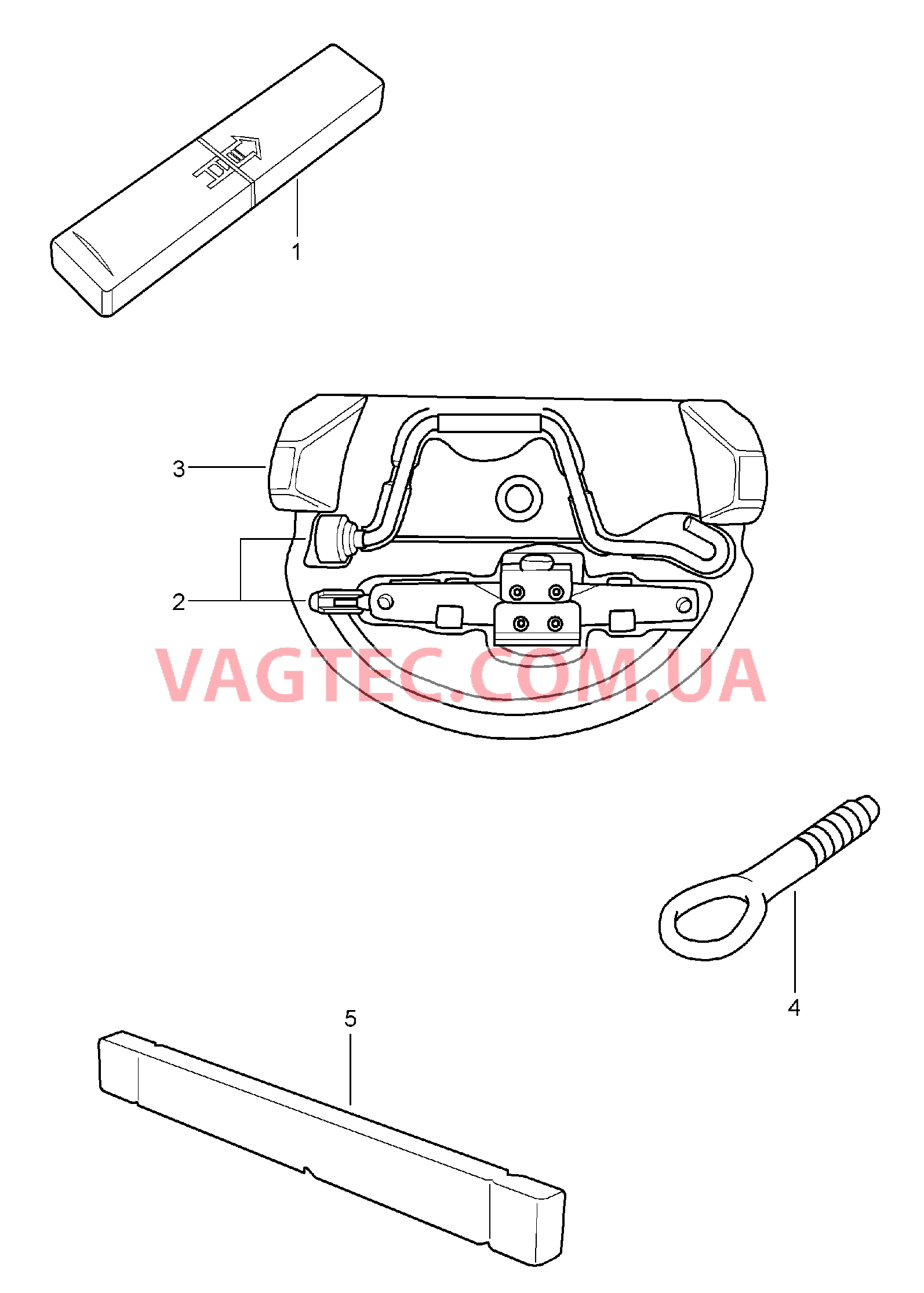 001-000 Инструмент, Домкрат для PORSCHE Boxster 2005-2008