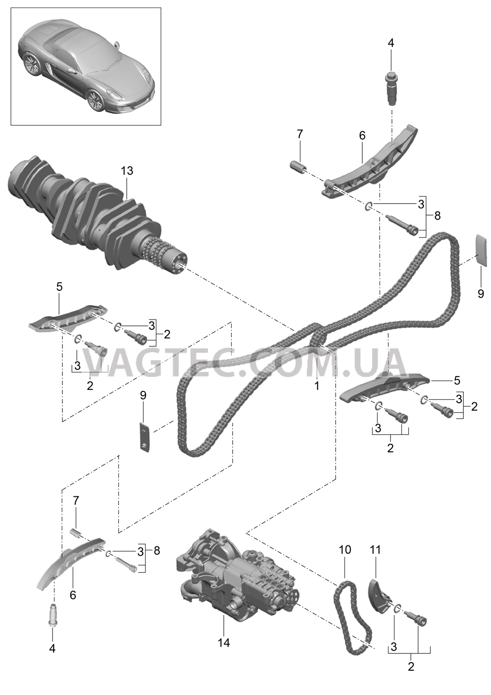 103-015 Управление клапанов для PORSCHE Boxster 2012-2016USA