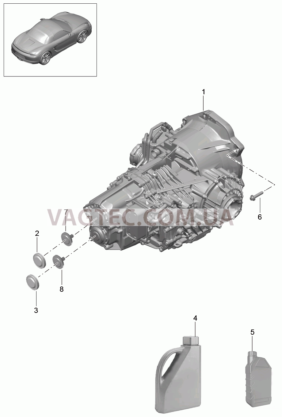 320-000 - PDK -, Коробка переключения передач, Заменная коробка передач
						
						CG2.05/25 для PORSCHE Boxster 2012-2016USA