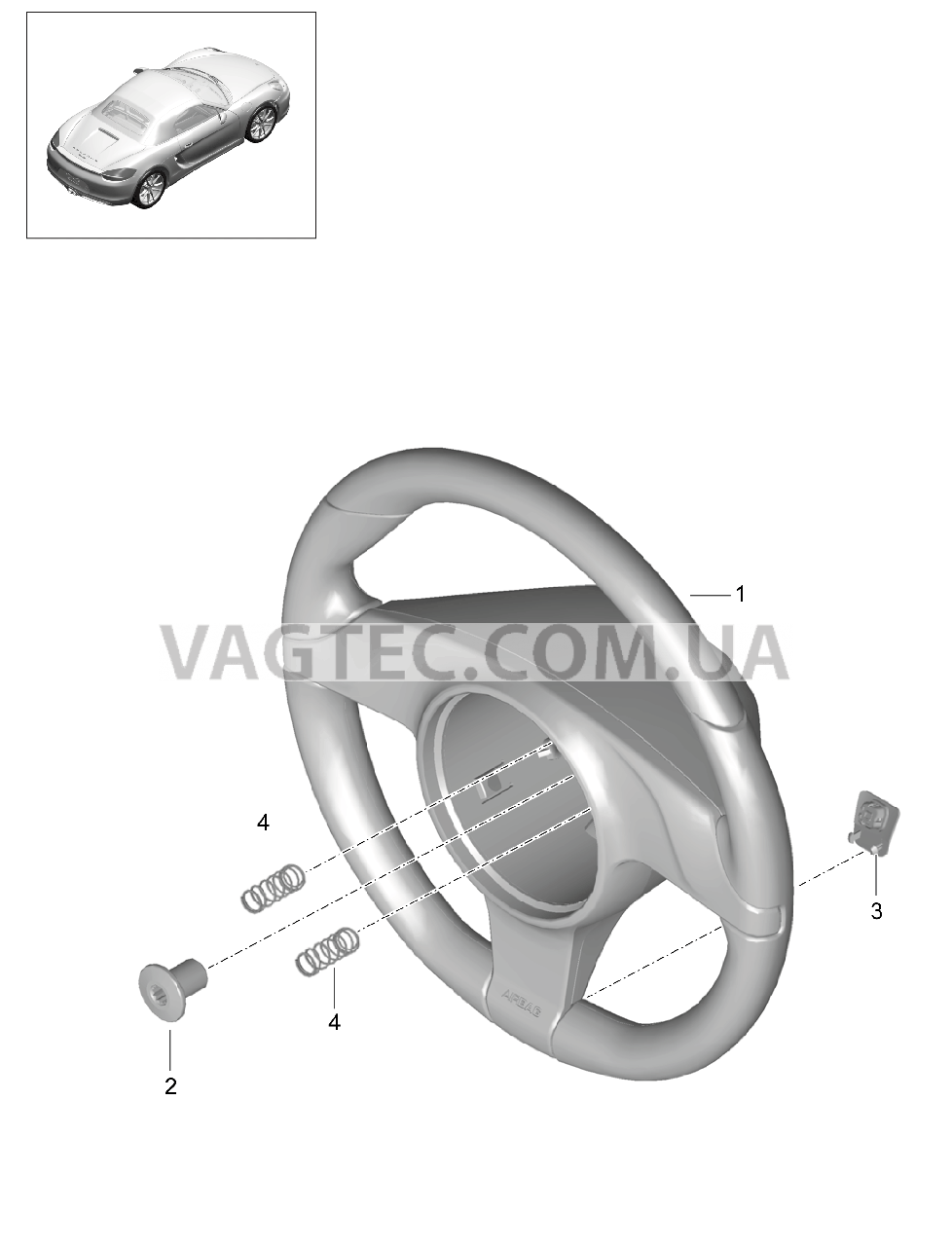 403-005 Рулевые колеса
						
						I480 для PORSCHE Boxster 2012-2016