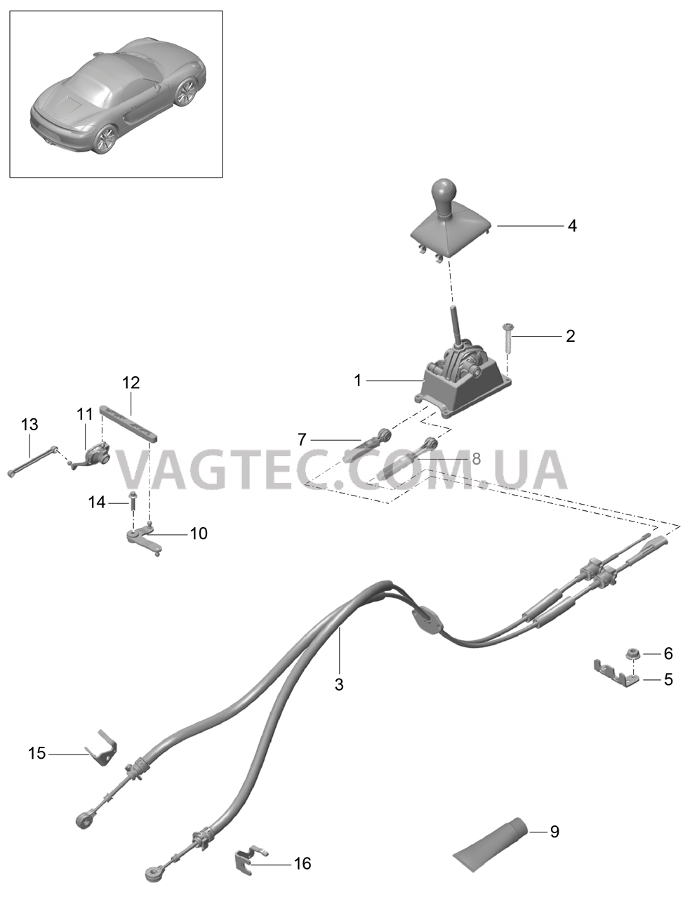 701-000 Механизм перекл.передач, Мкпп
						
						I480 для PORSCHE Boxster 2012-2016