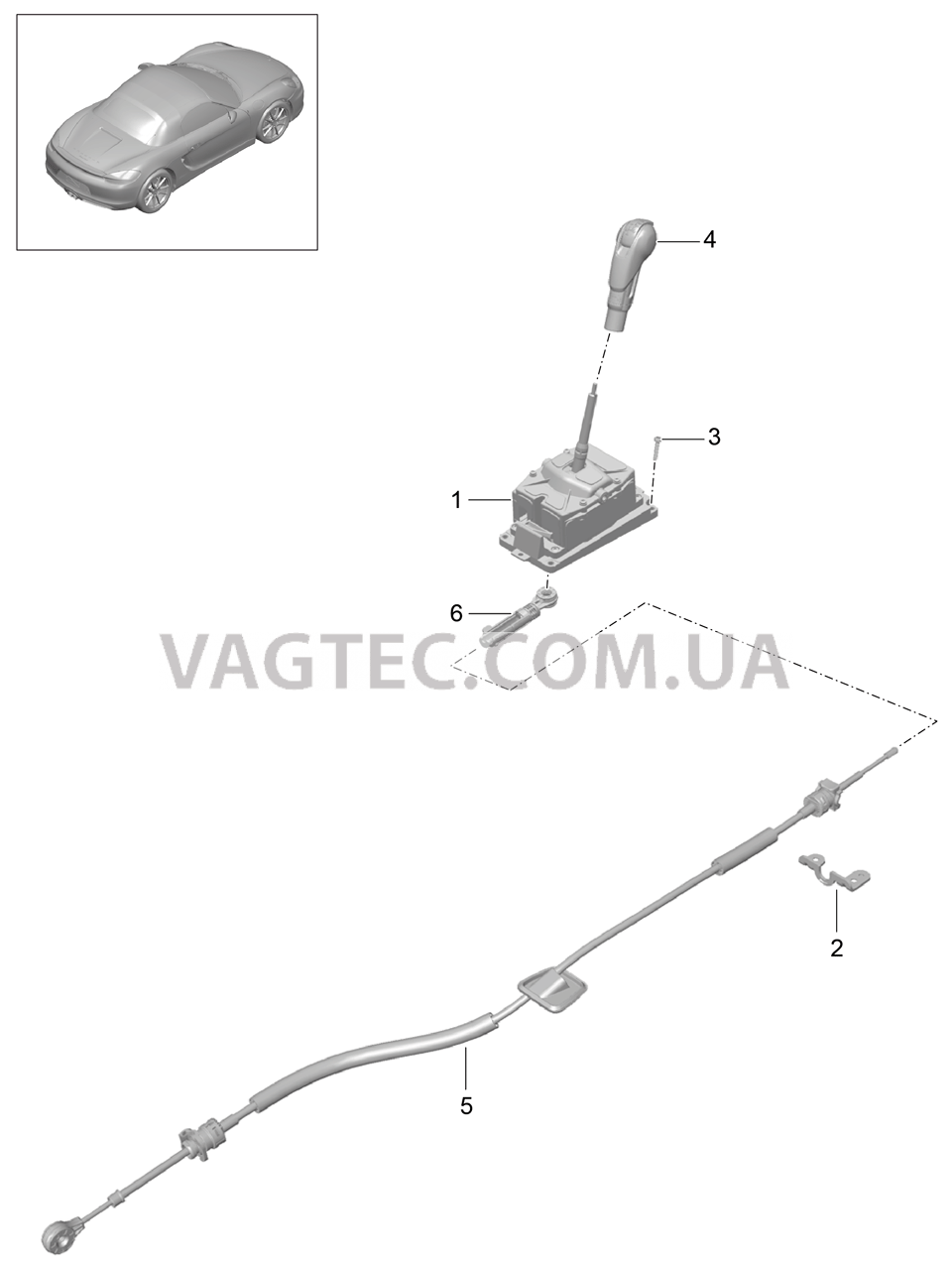 701-001 Селектор, PDK
						
						I250 для PORSCHE Boxster 2012-2016