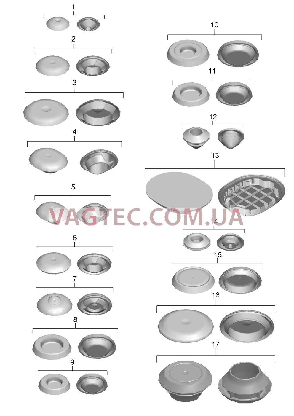 801-002 Пробка для PORSCHE Boxster 2012-2016