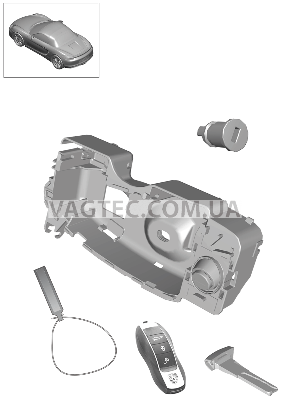 898-000 Ремкомплект, Набор замков для PORSCHE Boxster 2012-2016