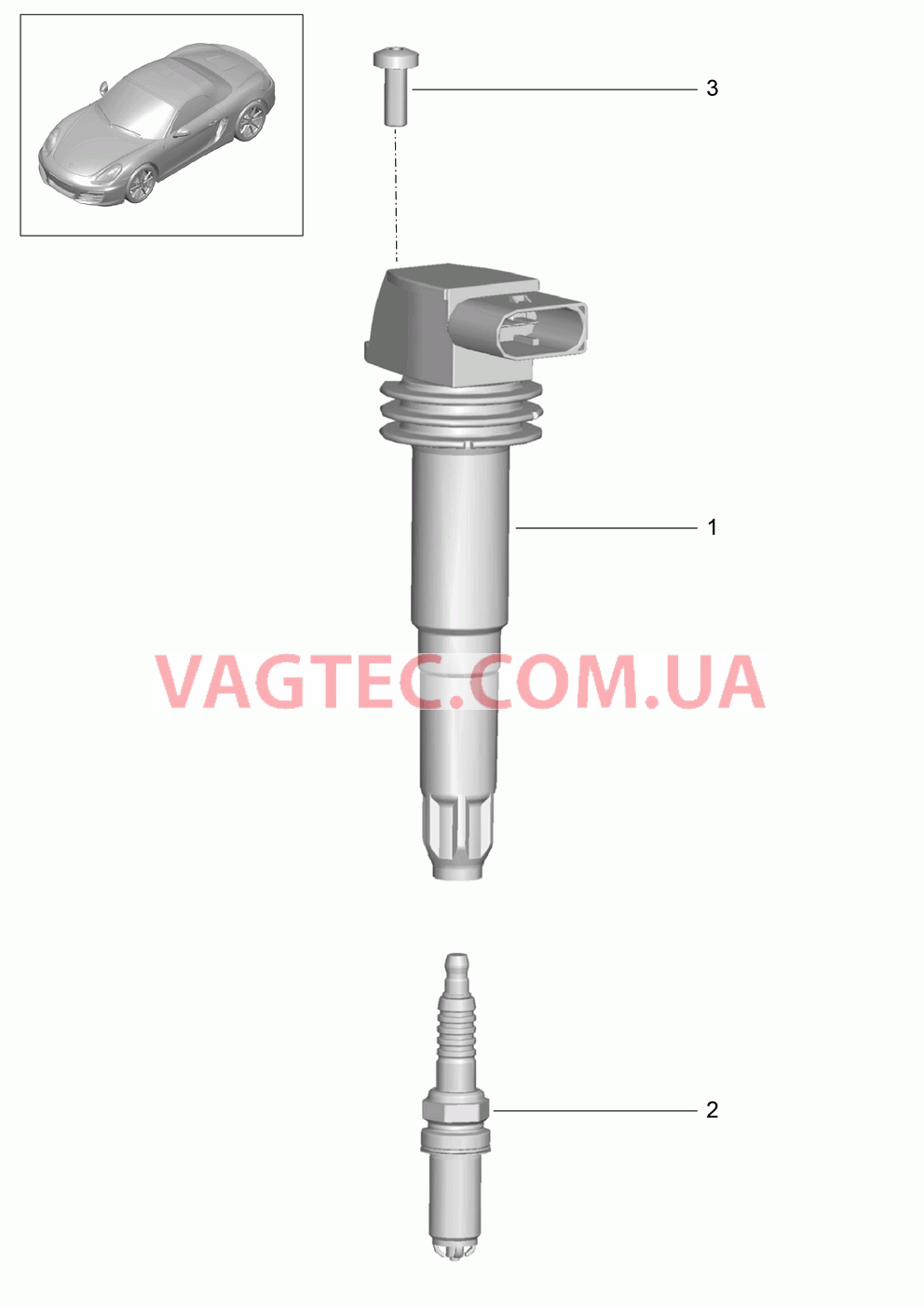 901-000 Система зажигания для PORSCHE Boxster 2012-2016USA