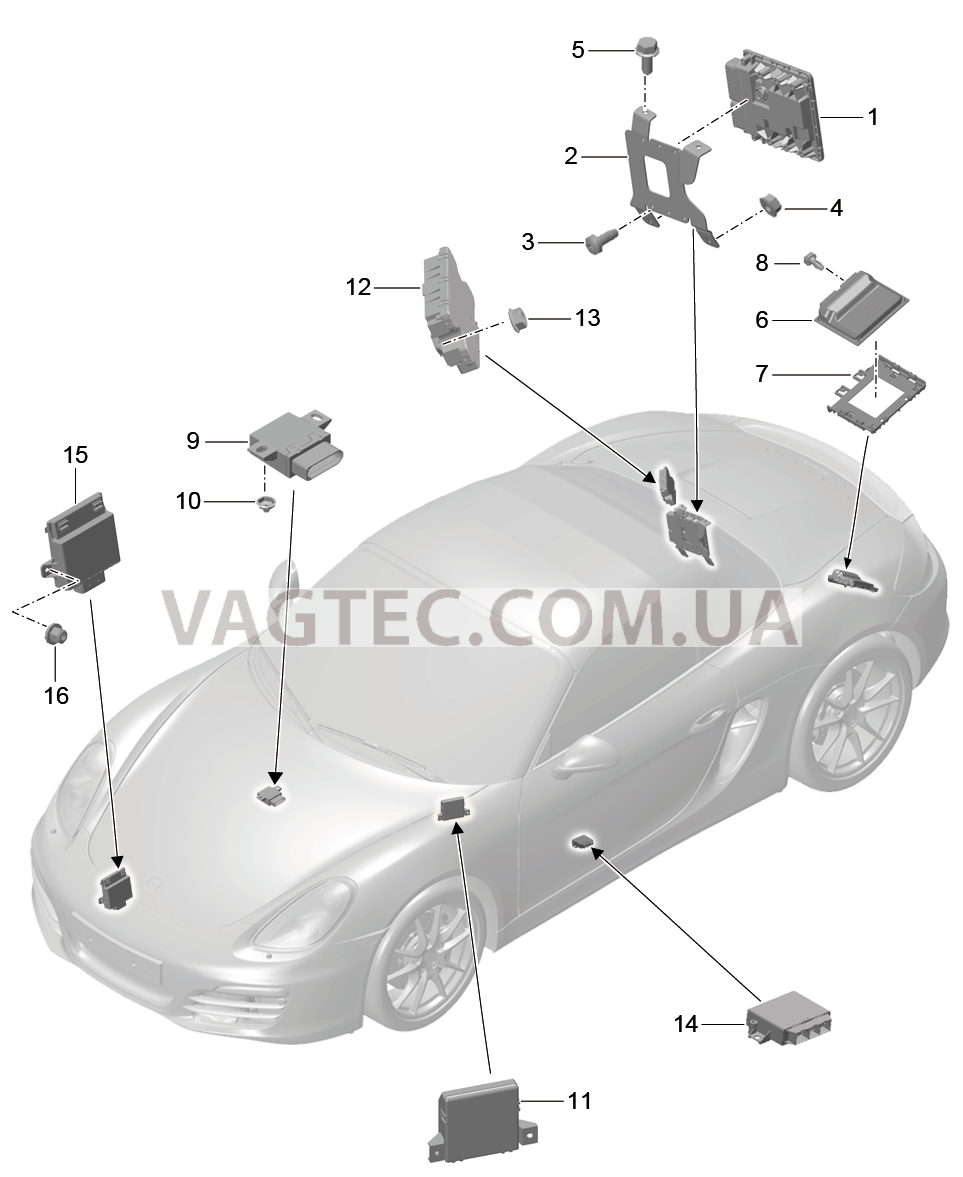 901-003 Блоки управления для PORSCHE Boxster 2012-2016