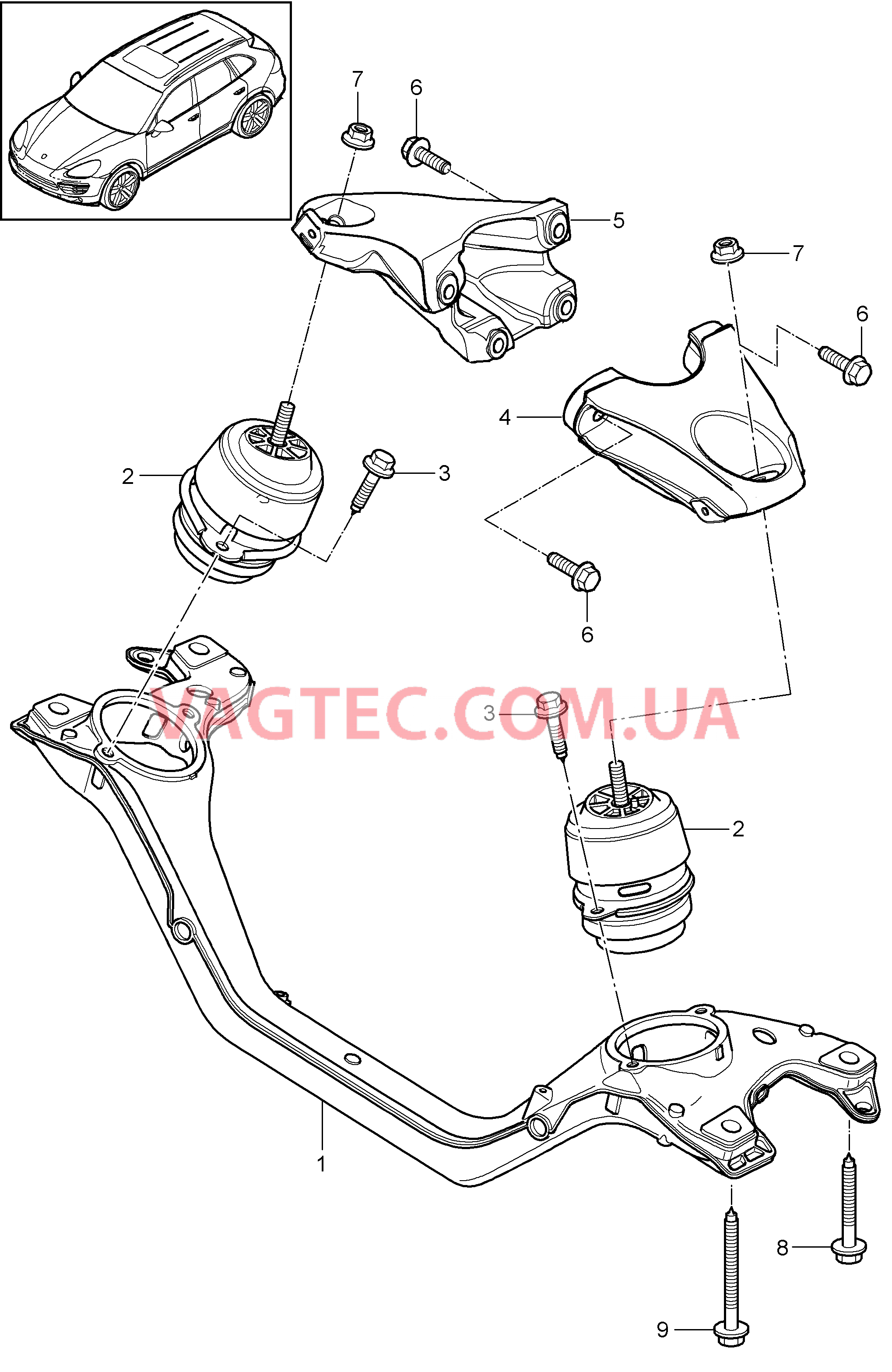 109-040 Подвеска двигателя, нижний
						
						MCN.RB для PORSCHE Cayenne 2011-2018USA