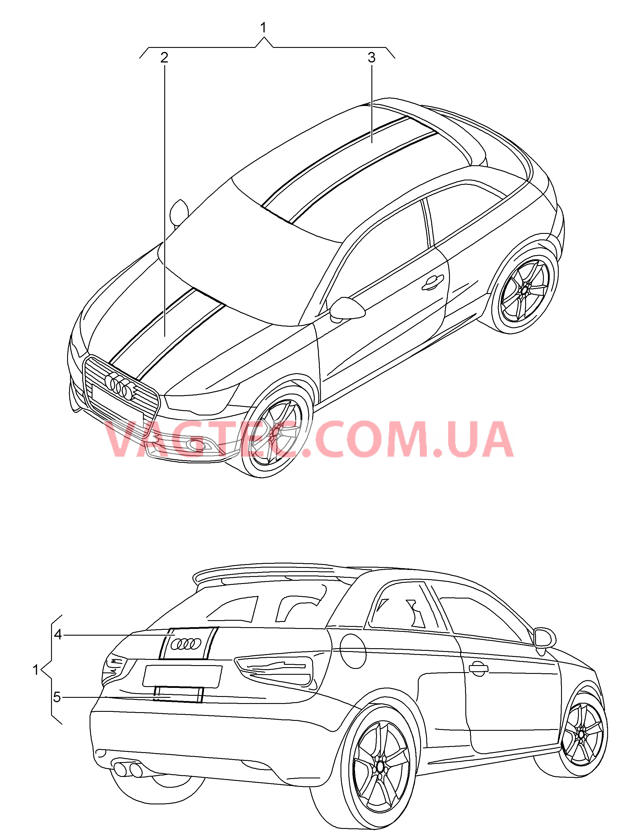 Оригинальные аксессуары Детали не в сборе  для AUDI A1 2018