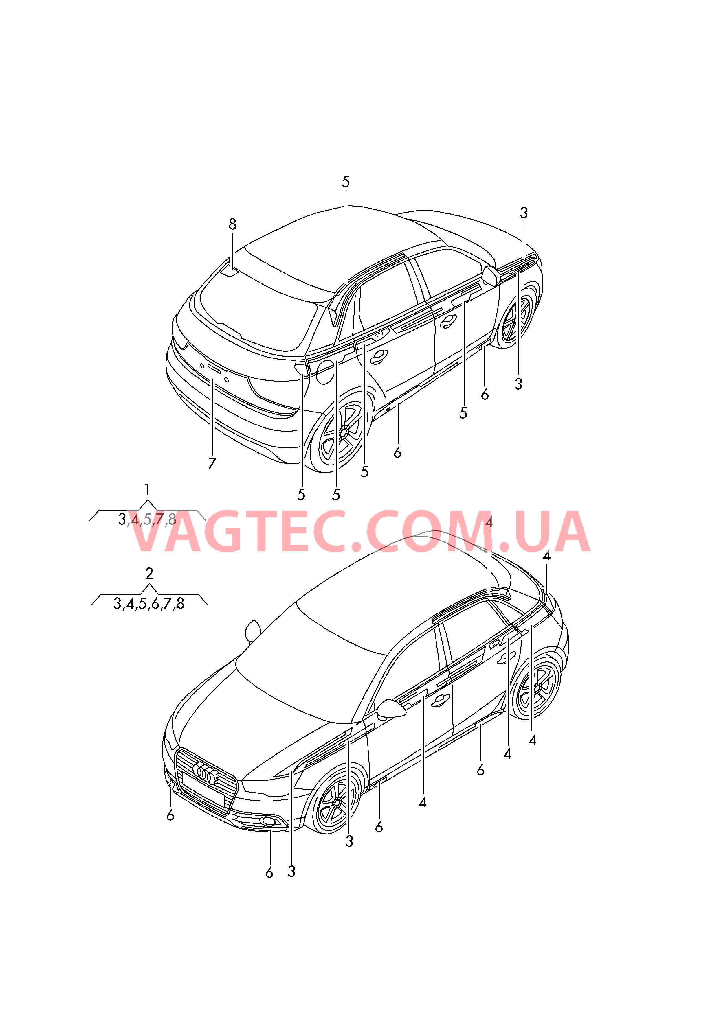 Оригинальные аксессуары Накладка декоративная   Детали не в сборе  для AUDI A1 2019