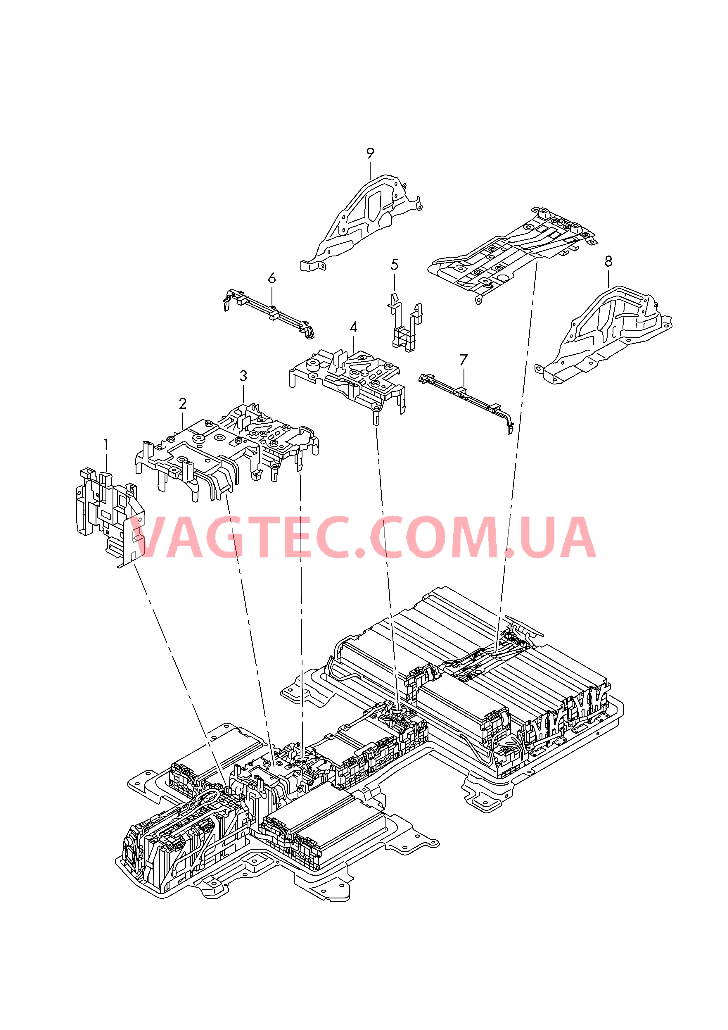 Кронштейн Высоковольтный соединитель использовать для:     D - 12.12.2016>> для VOLKSWAGEN E-Golf 2019