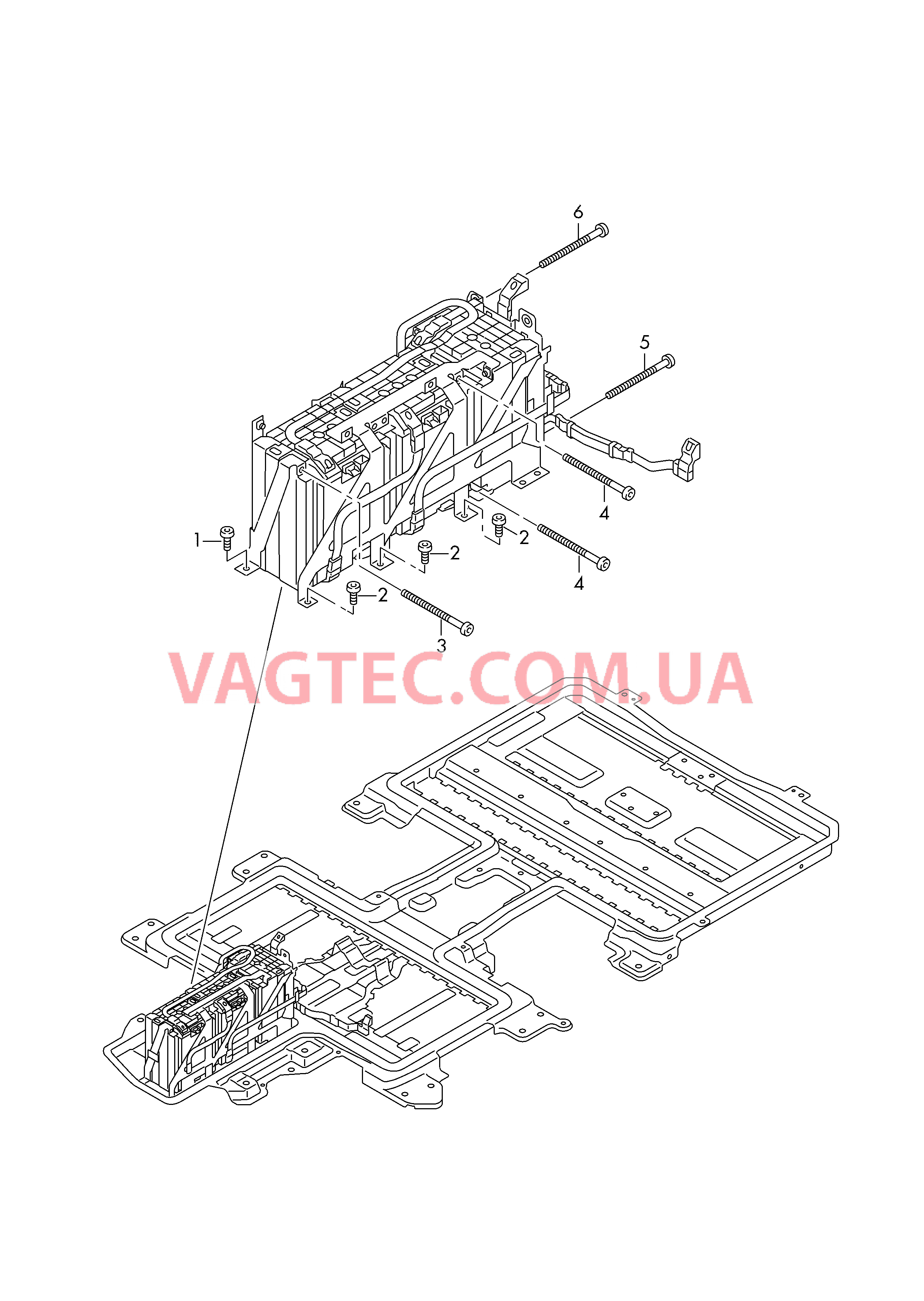 Крепёжные детали Элемент высоковольтной АКБ   D - 12.12.2016>> для VOLKSWAGEN E-Golf 2018