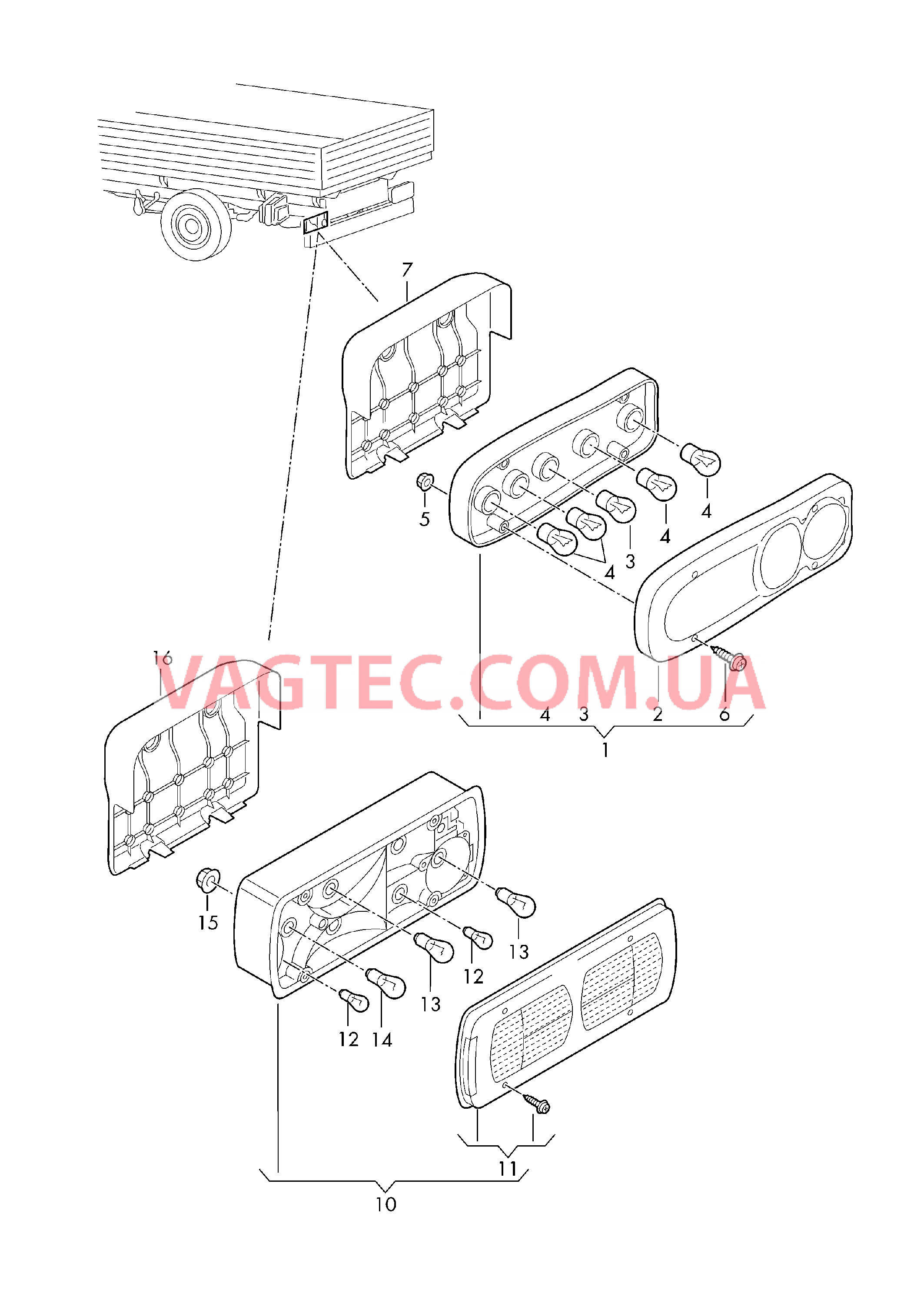 Задний фонарь  D             >> - 28.05.2017 для VOLKSWAGEN Crafter 2018